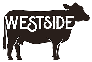 Westside Cow Logo Alternate cow logo for Westside Burgers. A cow silhouette with the word Westside over it.